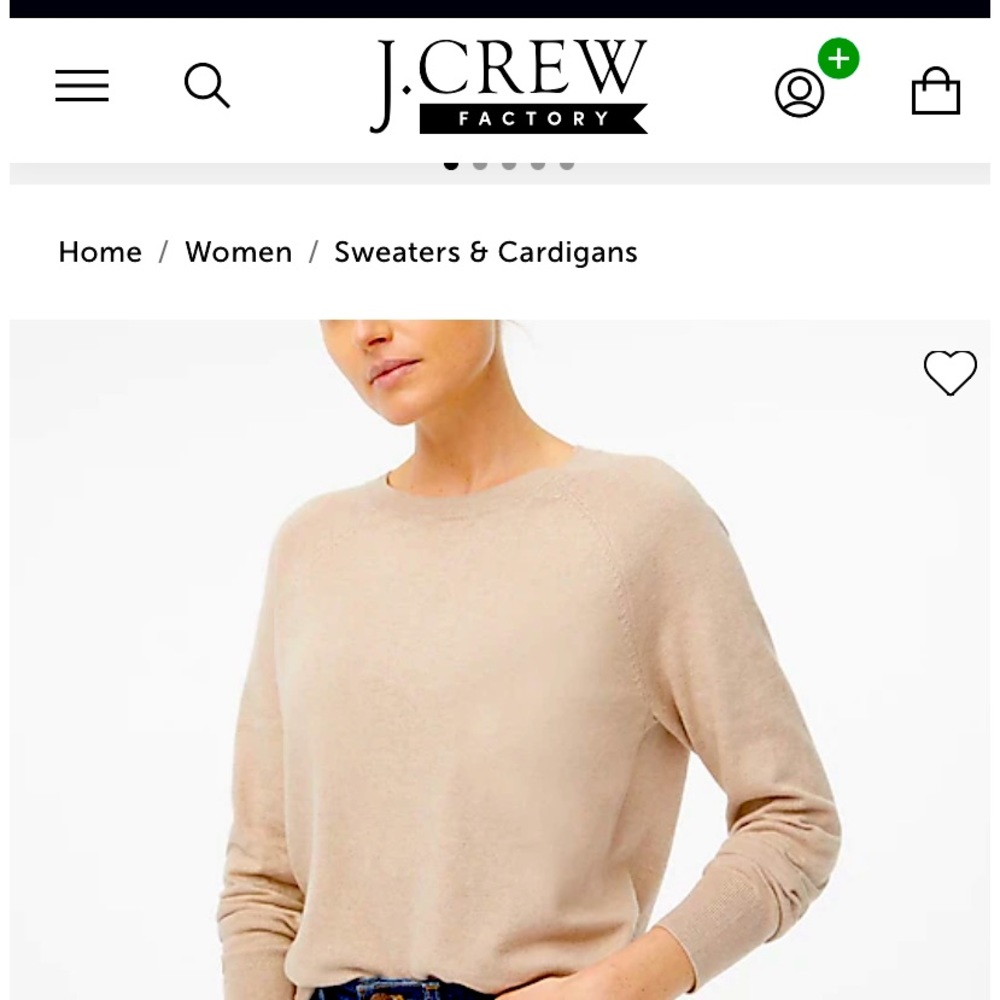 NWT JCrew Cotton Cashmere Sweater size Medium